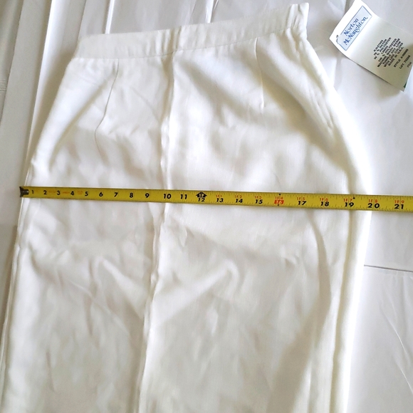 Norton McNaughton USA New Linen Look Straight Pencil SKIRT Back Slit Women's 10 - Picture 7 of 12